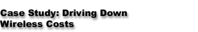 Case Study: Driving Down Wireless Costs